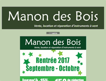 Tablet Screenshot of manondesbois.com